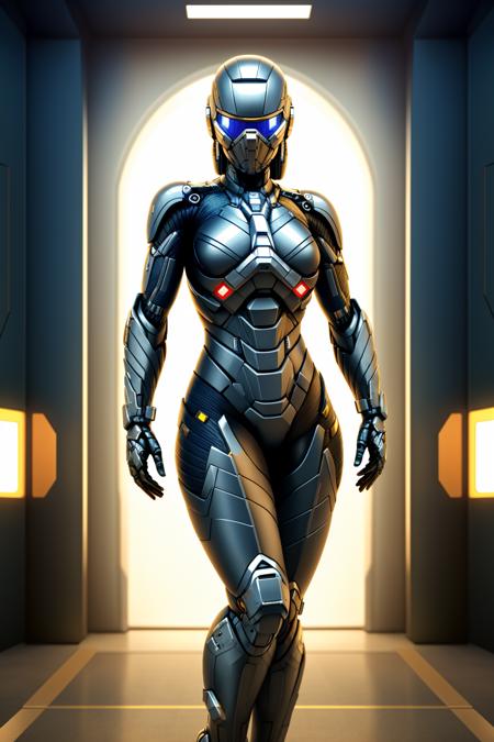 02122-3019395309-4K, Masterpiece, highres, absurdres,_woman wearing crNanosuit, solo, 1girl, standing, full body, femalefocus, science fiction, a.png
